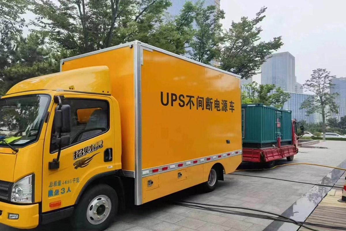 慈溪发电机租赁施工现场