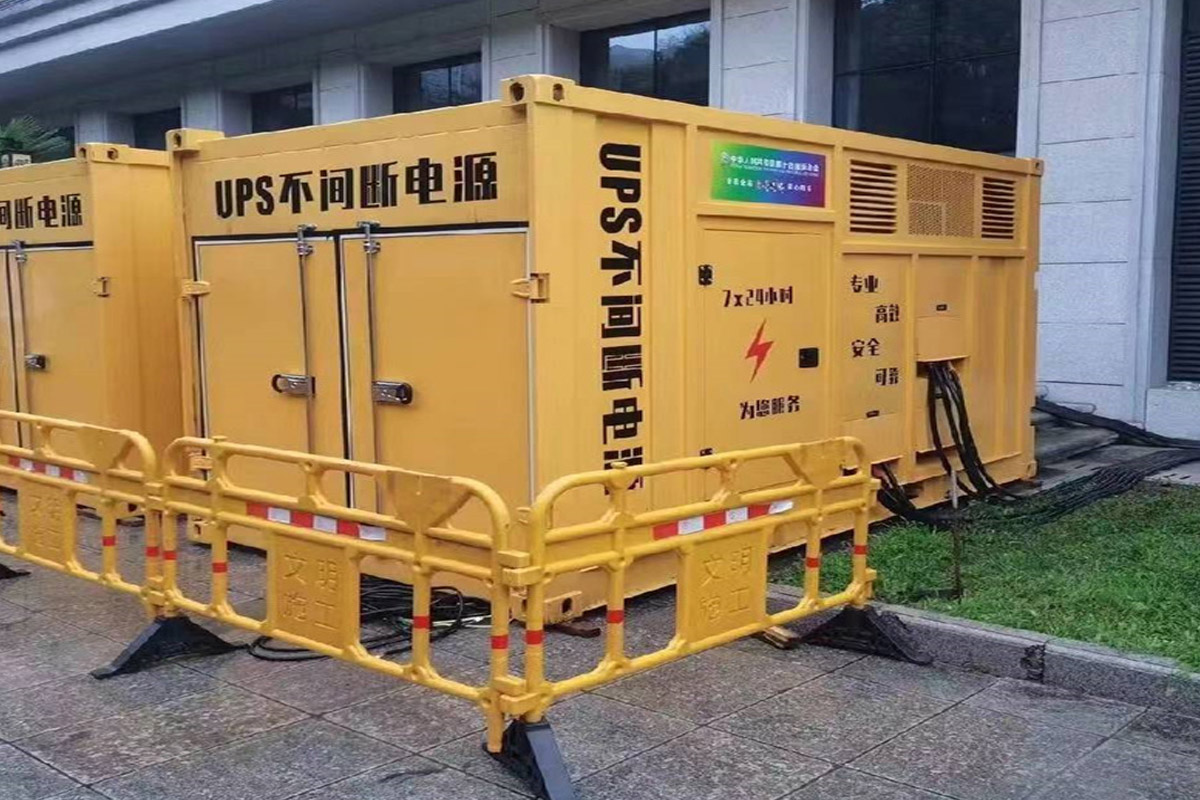 慈溪发电机租赁施工现场