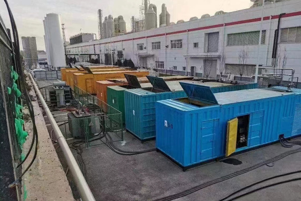 慈溪发电机租赁施工现场